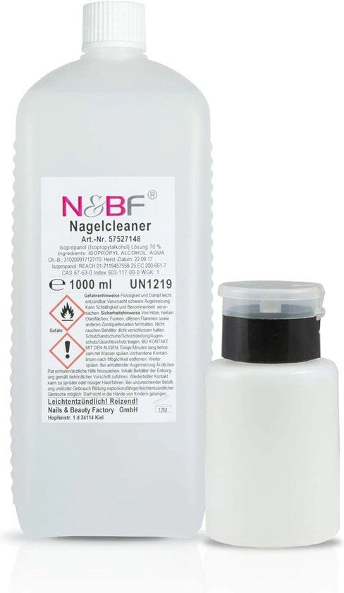 Set di pulizia delle unghie 1000 ml - 70% alcol isopropilico per unghie in gel