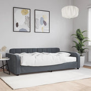 Divano Letto con Materasso Grigio Scuro 100x200 cm in Velluto 3196913
