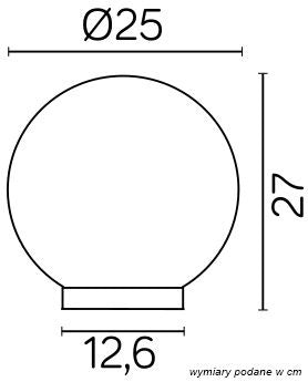 Lampada sfera da giardino bianca 25 cm E27 IP44 SU-MA