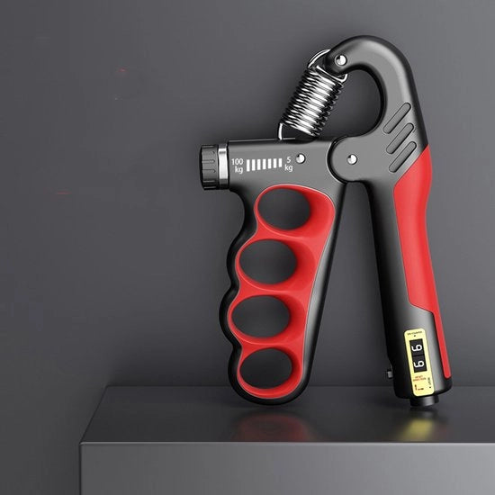 Allenatore di forza di presa - Allenatore di presa manuale con resistenza regolabile da 5-100 kg, contatore automatico, design ergonomico - Sostenitore del gomito