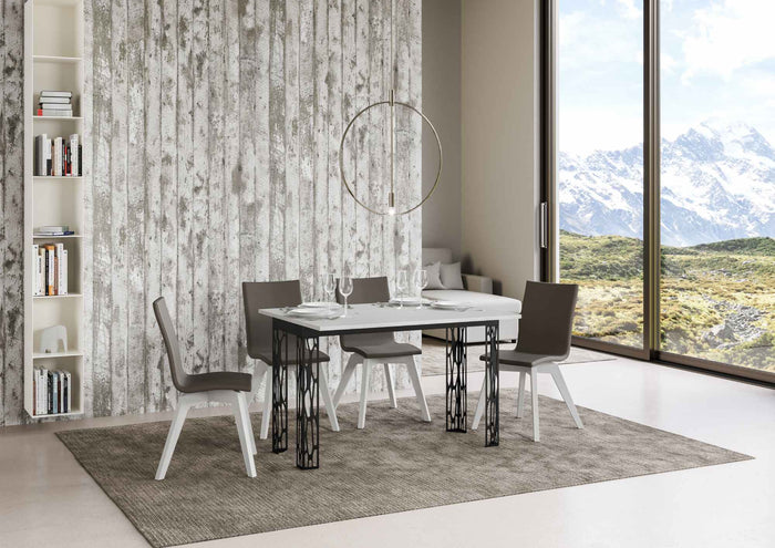 Tavolo Salvaspazio Allungabile 120x45/90x80/78 cm Ghibli Double Bianco Frassino