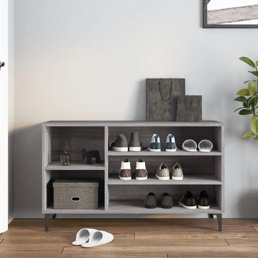 Scarpiera Grigio Sonoma 102x36x60 cm in Legno Multistrato 819754