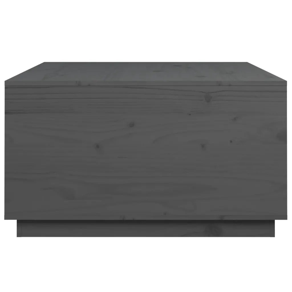 Tavolino da Salotto-Tavolino da soggiorno Grigio 80x80x45 cm Legno Massello di Pino