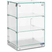 Vetrina neutra 60 litri 3 ripiani acciaio inox vetro argentato 14_0010228