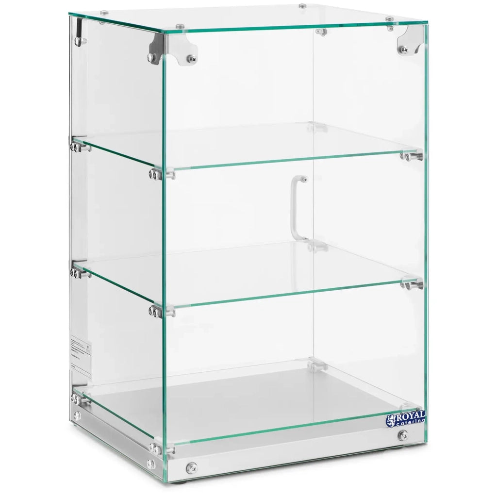 Vetrina neutra 60 litri 3 ripiani acciaio inox vetro argentato 14_0010228