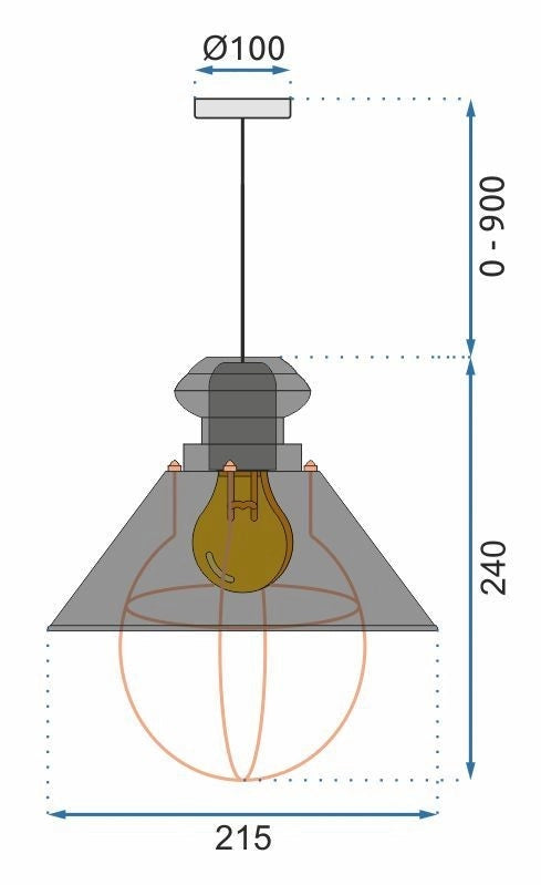 Lampada Da Soffitto Pensile Linz Bianco APP103-1CP