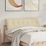 Cuscino per Schiena Crema 160 x 19 x 50 cm Tessuto