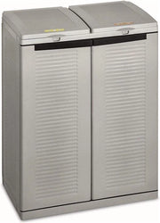 Opbergkast per esterno, 2 contenitori separati, materiale: plastica, dimensioni: 68 x 39 x 88,7 cm