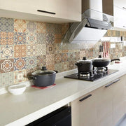 Tegelstickers Cementtegel Look – Impermeabili e Lavabili per Bagno e Cucina (10x10 cm, 30 pezzi)