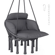 Sedia dondolo a sospensione ¨C zephmum ¨C grigio scuro 80x60x40 cm