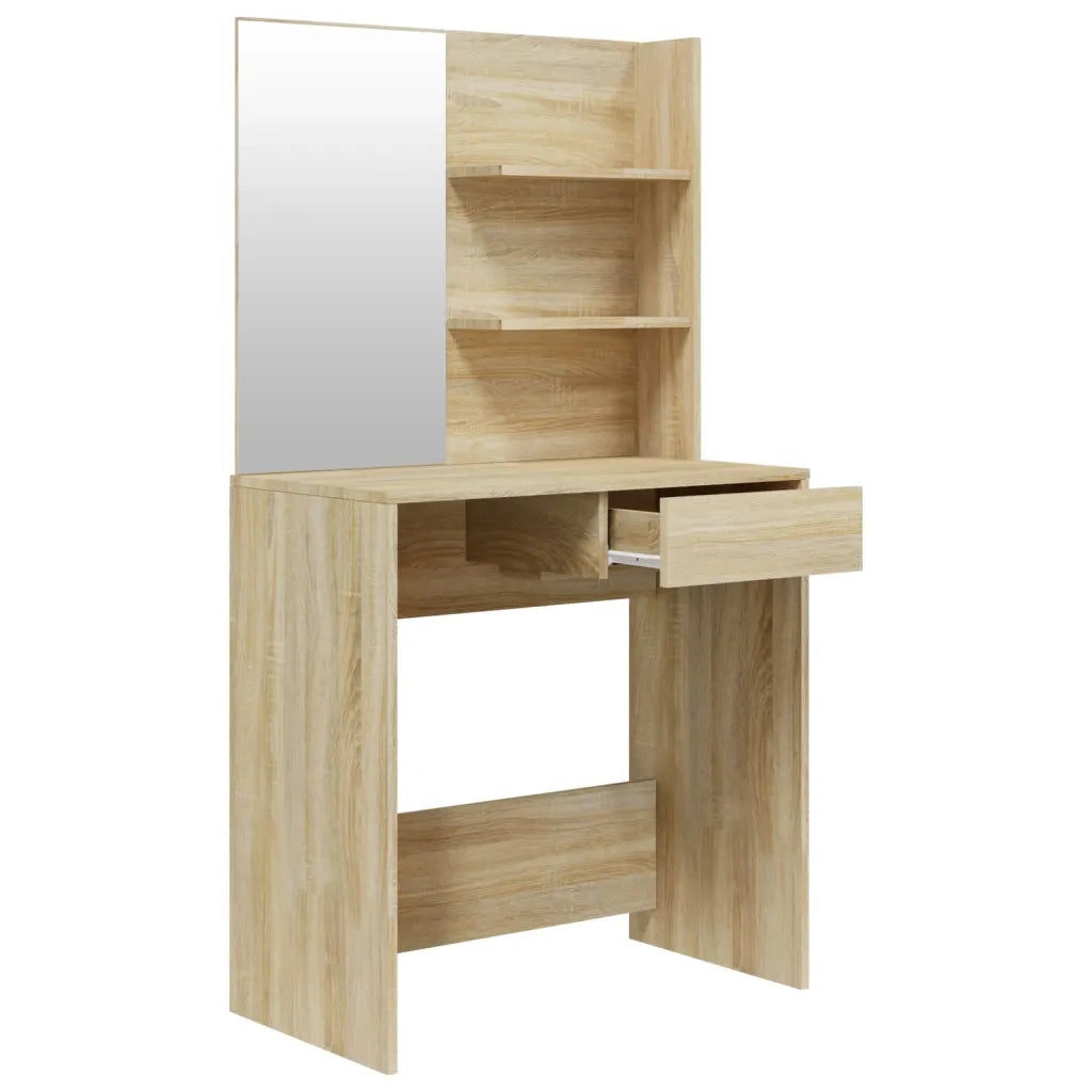 Toeletta con Specchio Rovere Sonoma 74,5x40x141 cm 802807