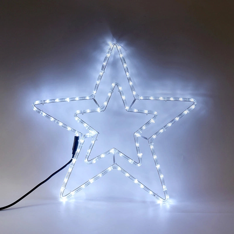 STELLA LUMINOSA LED DECORATIVA 90 LUCI BIANCHE PER INTERNI ED ESTERNI - IDEALE PER DECORAZIONI NATALIZIE