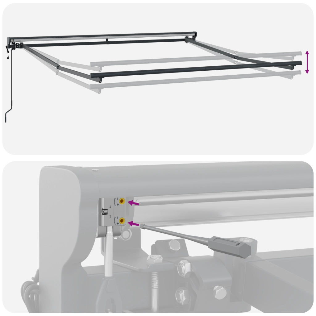 Struttura Tenda Semi-Cassette Elettrica Retrattile in Metallo