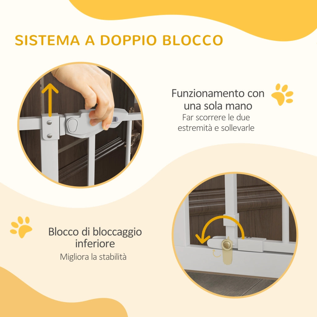 Cancello per Cani Regolabile ¨C zephmum ¨C Bianco 74-80x104cm