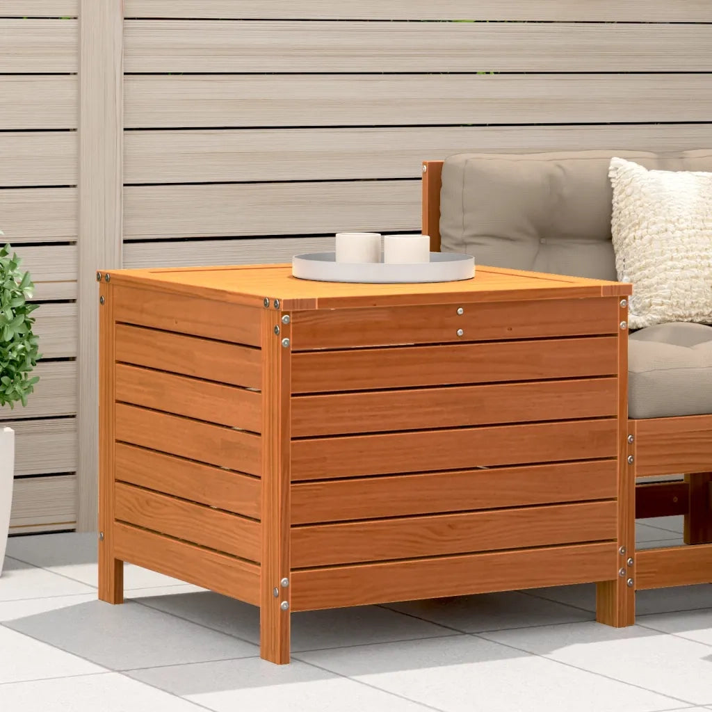 Sedia da giardino-Poggiapiedi Giardino Marrone Cera 62x63,5x53,5 cm Massello Pino