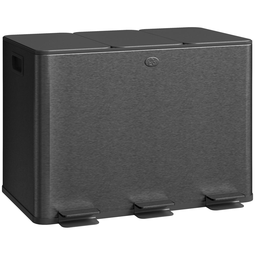 Cestino per la Raccolta Differenziata ¨C Zephmum ¨C 61,9x36,6x56,7cm, Nero