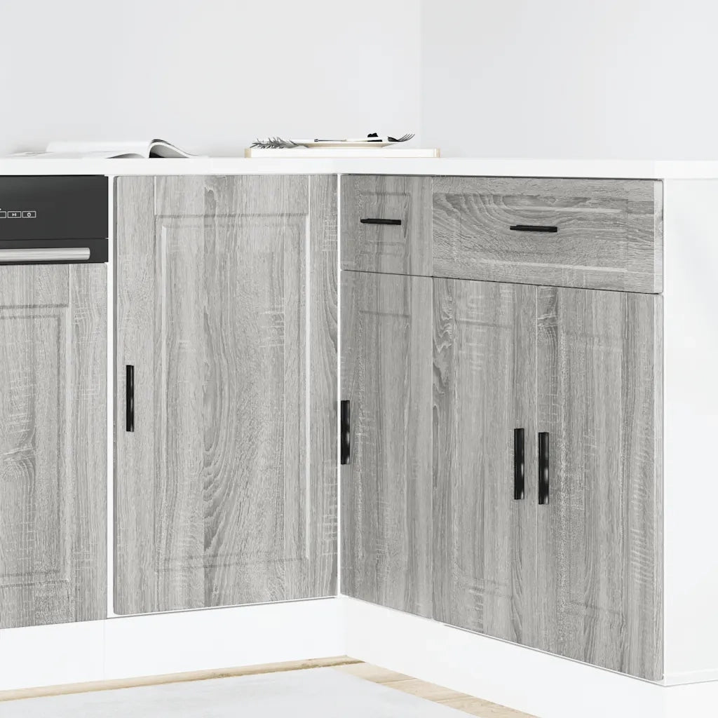 Base da Cucina Porto Grigio Sonoma in Legno Multistrato
