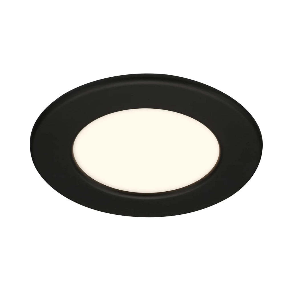 Faretto Incasso Thin Plastica Nero Led Integrato 6W 3000K