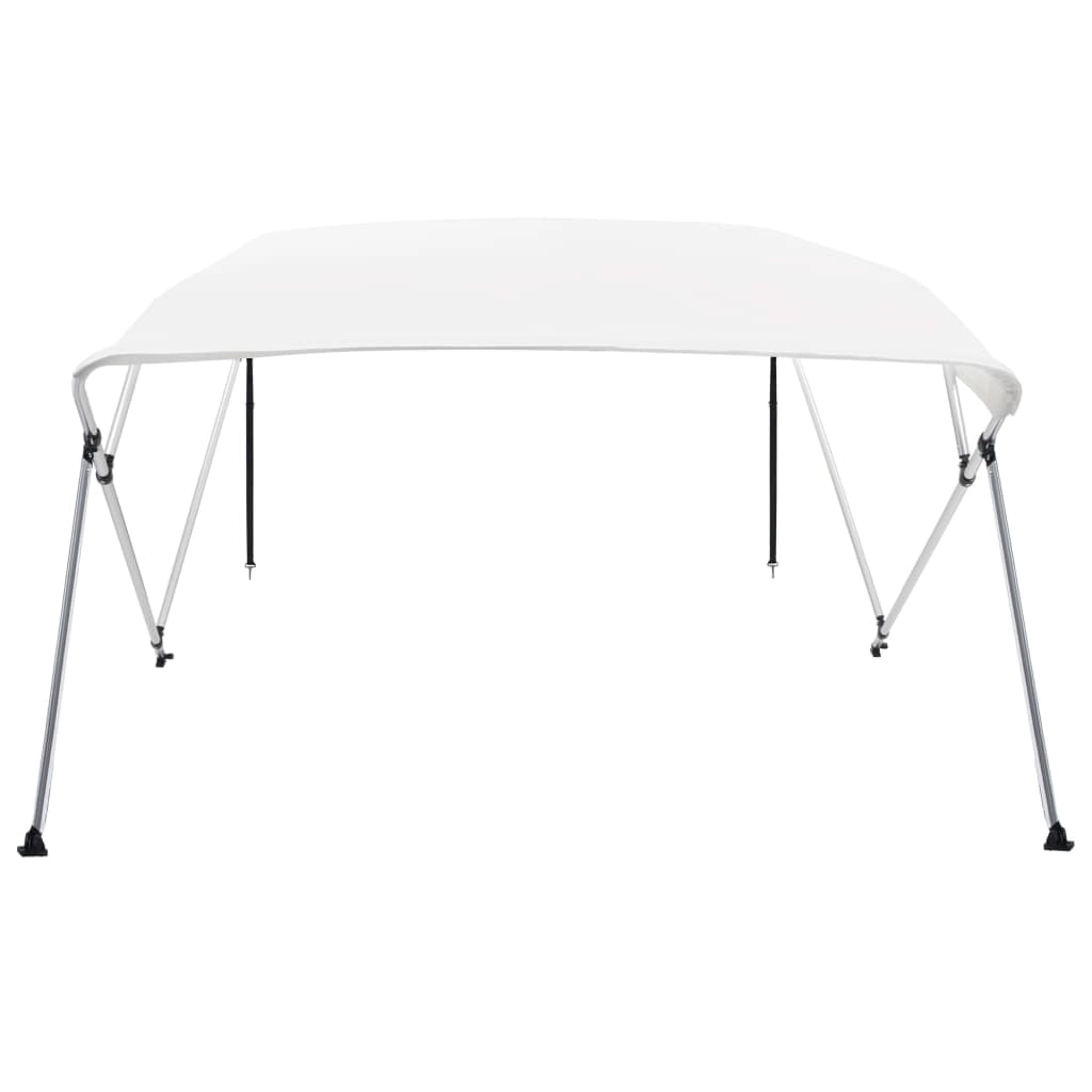 Bimini di Prua con Tendalino a 4 Archi Bianco 243x210x137 cmcod mxl 80081