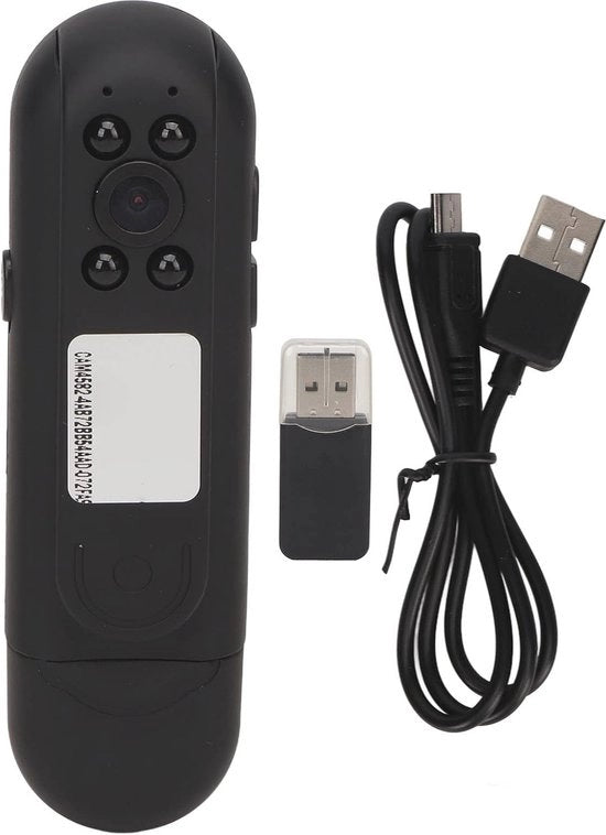 Mini Cassetta di Videoregistrazione con Risoluzione Full HD 1080P, Registrazione Portatile per Visione Notturna e Rilevamento Movimento