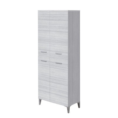 Armadio multiuso grigio 153,5 cm con ante e ripiani regolabili Desya