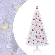 Albero di Natale | Decorazioni natalizie artificiale Bianco 150 cm PVC e Acciaio