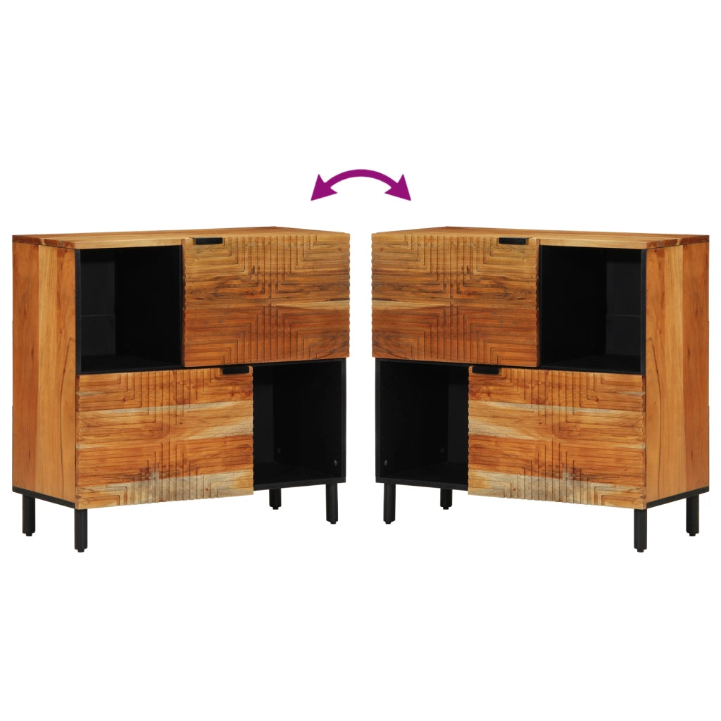Sideboard  80x33x75 cm in legno massello di acacia