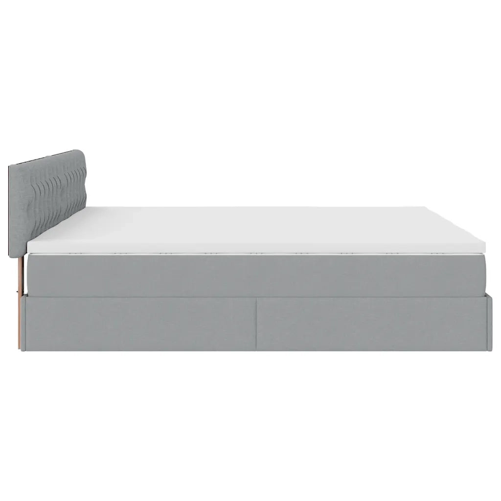 Struttura Letto Pouf con Materassi 180x200 cm in Tessuto 3312015