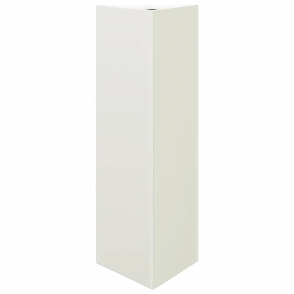 Fioriera da Giardino-Vaso da Esterno Bianca Triangolare 30x26x75 cm in Acciaio