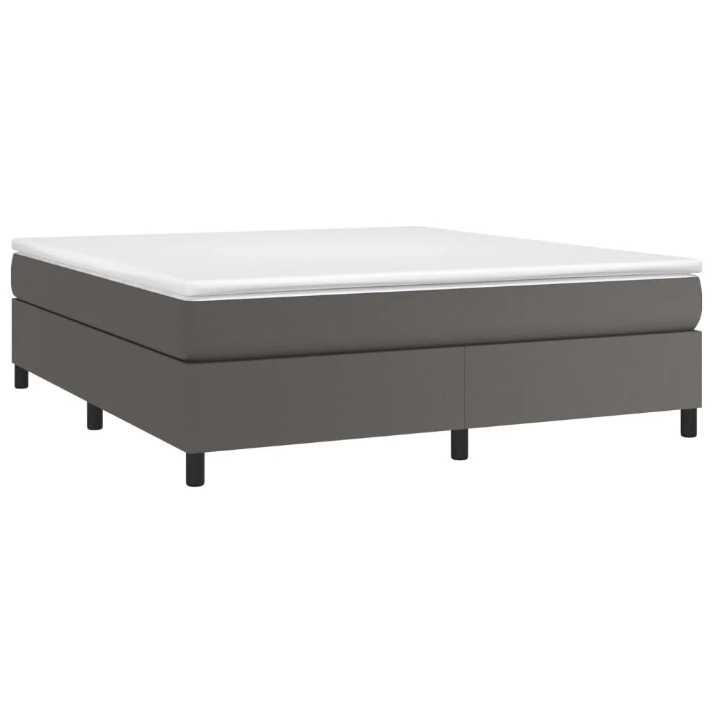 Struttura Letto a Rete a Molle-Giroletto Grigio 180x200 cm in Similpelle 135722