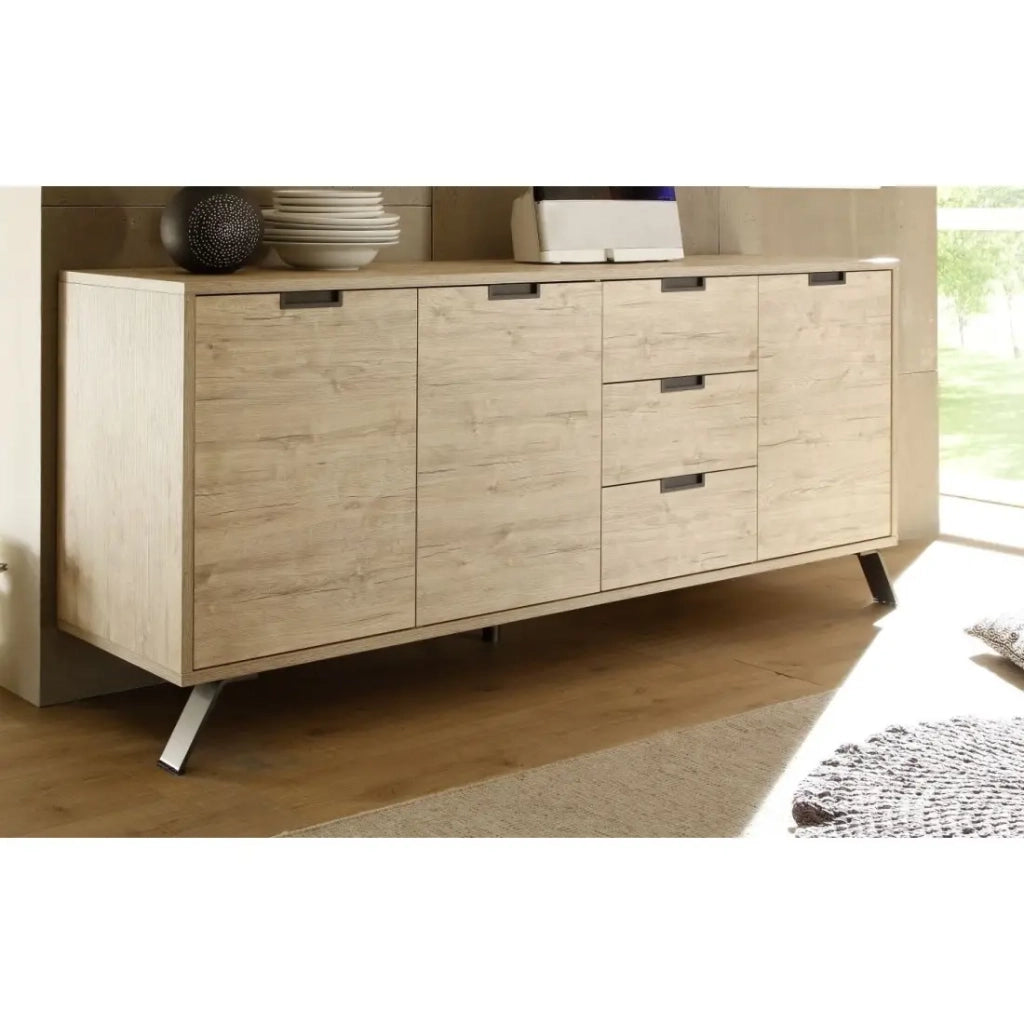 Buffet 3 porte e 3 cassetti, collezione SHOW, colore rovere chiaro