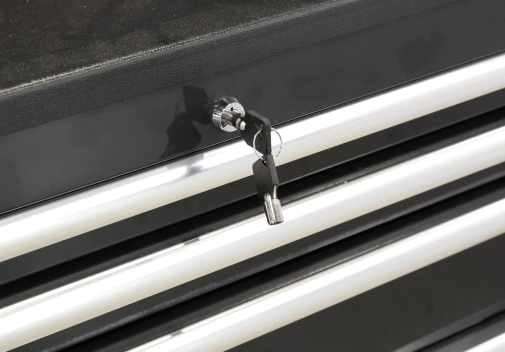 Carrello portautensili con 9 cassetti, colore nero