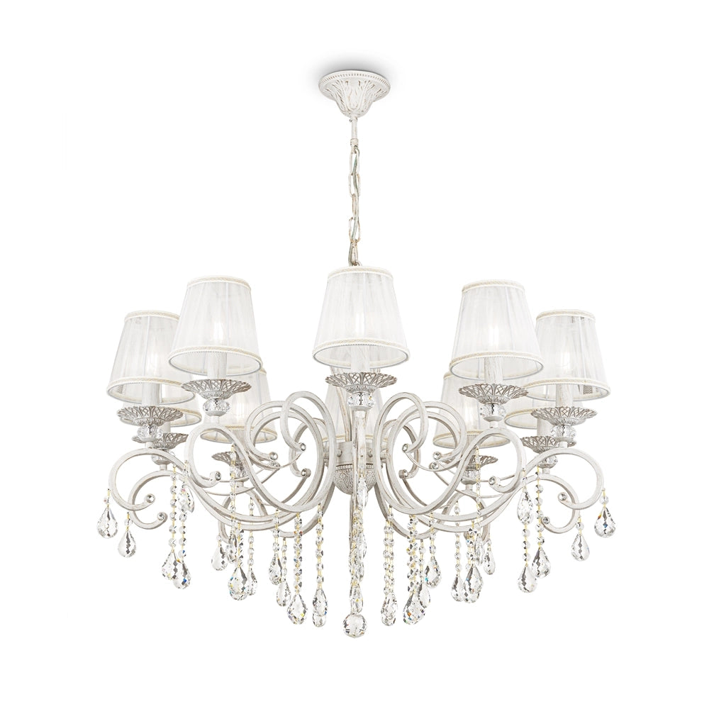 Lampadario classico Grace bianco 10xE14 Maytoni ARM247-10-G