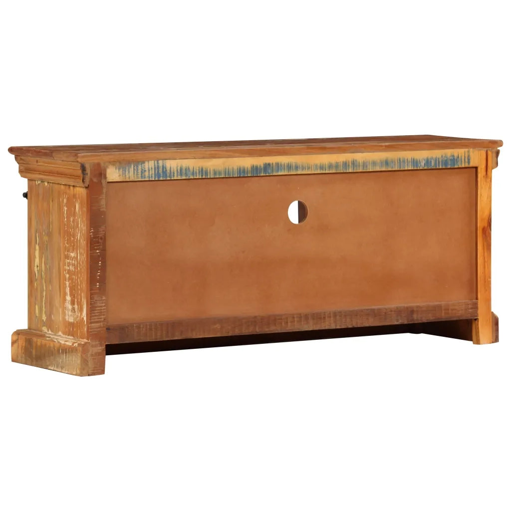 Mobile Porta TV 110x30x45 cm in Legno Massello di Recupero 247328