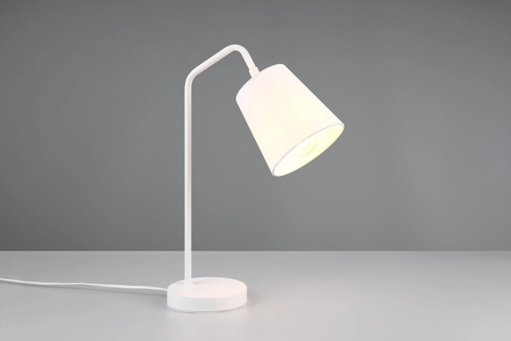 Lampada da tavolo bianca con paralume E27 Buddy RL
