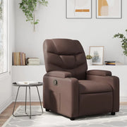 Divano Sedia-Poltrona Reclinabile Marrone in Similpelle 483730