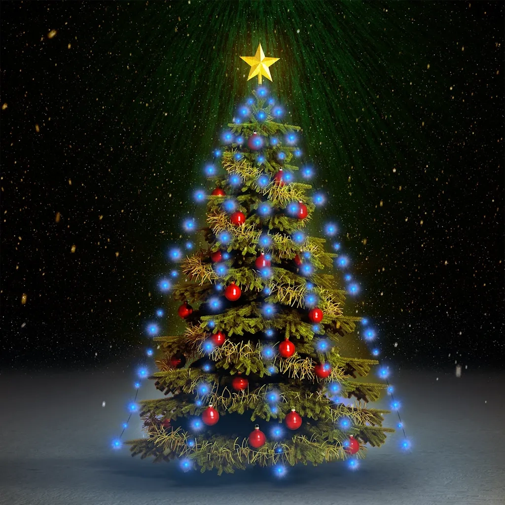 Rete di Luce per Albero di Natale 180 LED Blu 180 cm CFW8883789