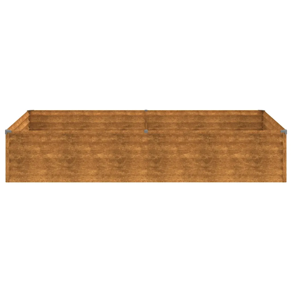 Fioriera Rialzata da Giardino 195x100x36 cm in Acciaio Corten 151994
