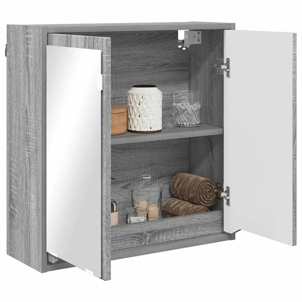 Mobiletto per specchio da bagno Grigio Sonoma 60 x 20 x 60 cm