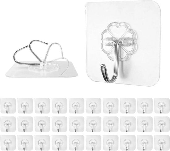 Haken Selfadesivi in Acciaio Inossidabile - Impermeabili - per Cucina - Bagno - Porta - Parete - Camper