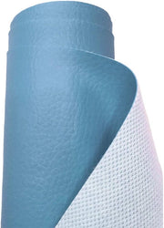 Tessuto imitazione legno a struttura a listelli, impermeabile, verniciato a specchio, venduto per metro - 100 cm x 140 cm (blu cielo)