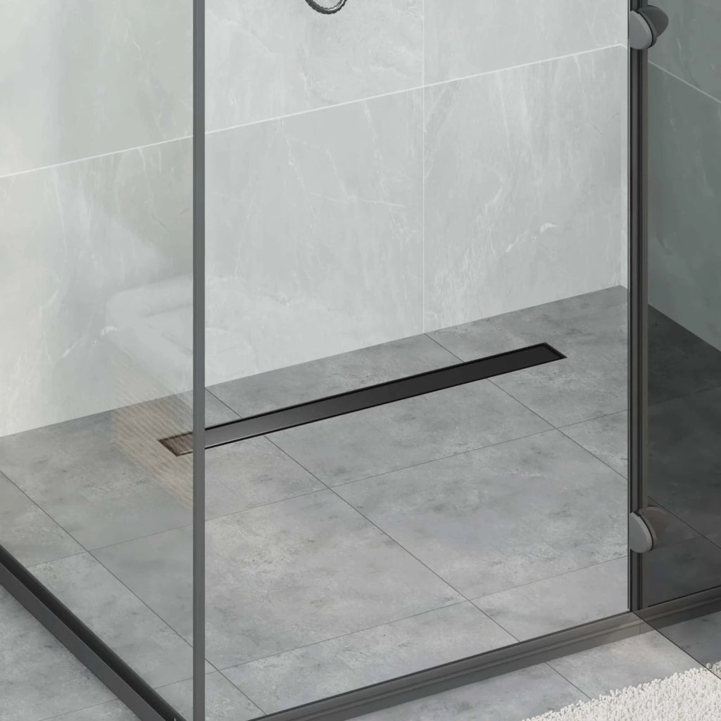 Drenaggio doccia 2 in 1 Nero 80 cm Acciaio Inox 304 CFW2548647