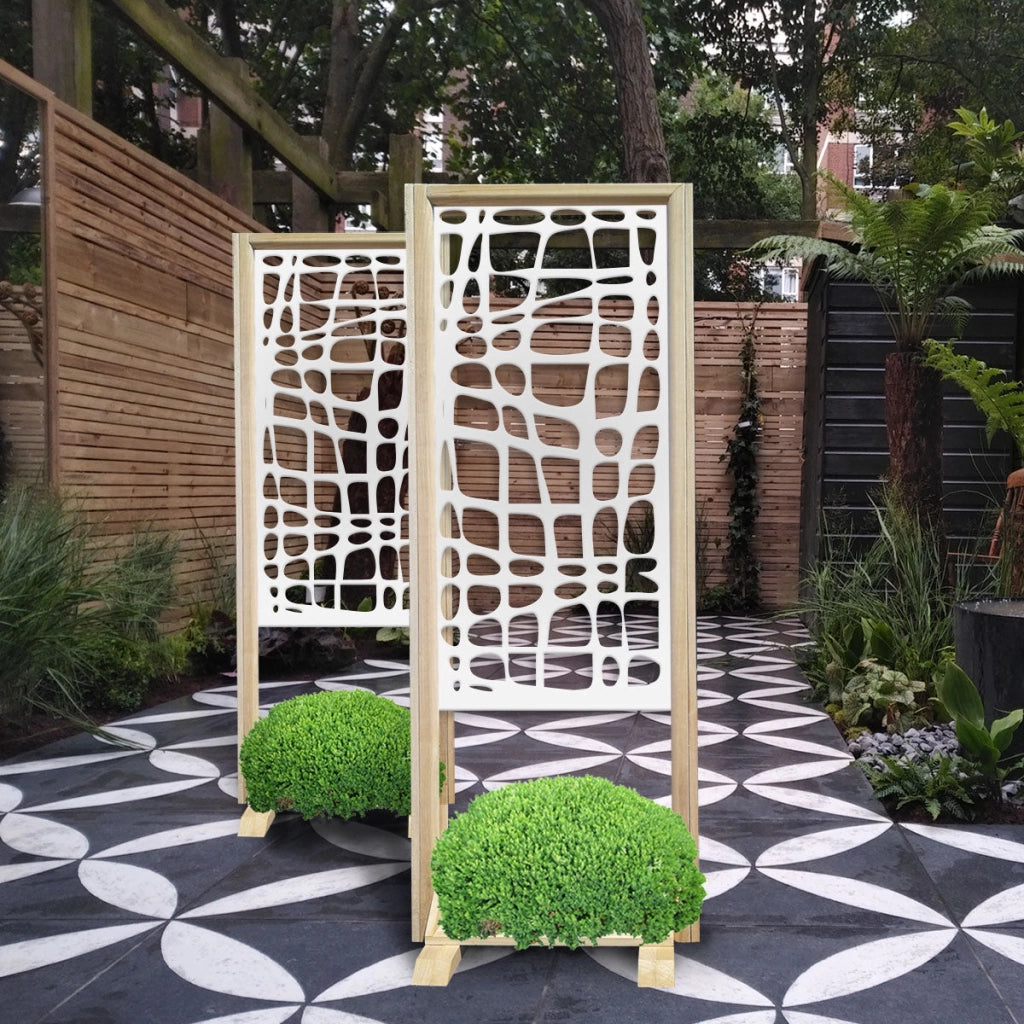 ABSTRACT - Separè - Paravento modulabile - 70x190cm - in Legno e PVC Colore: bianco