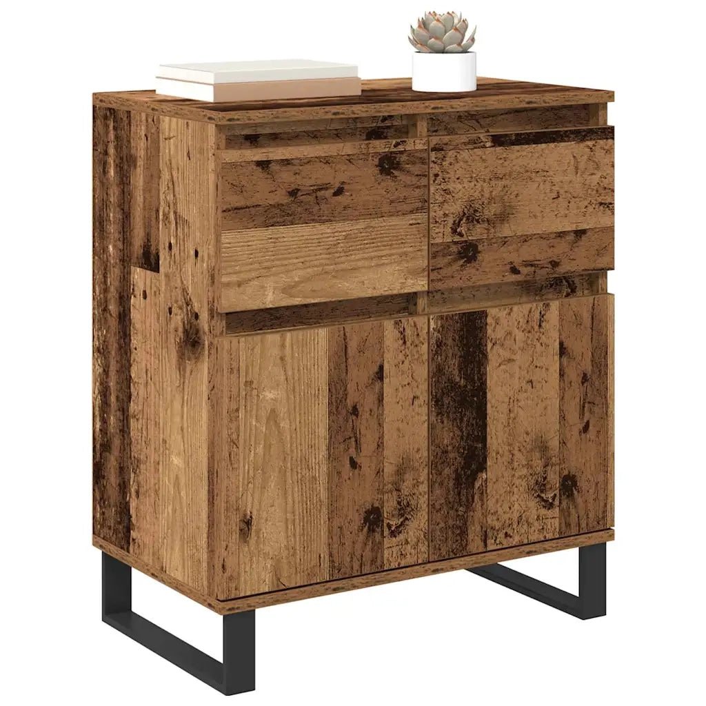 Credenza con Cassetto-Buffet-Armadio da cucina Legno vecchio 60 x 35 x 70 cm 488736