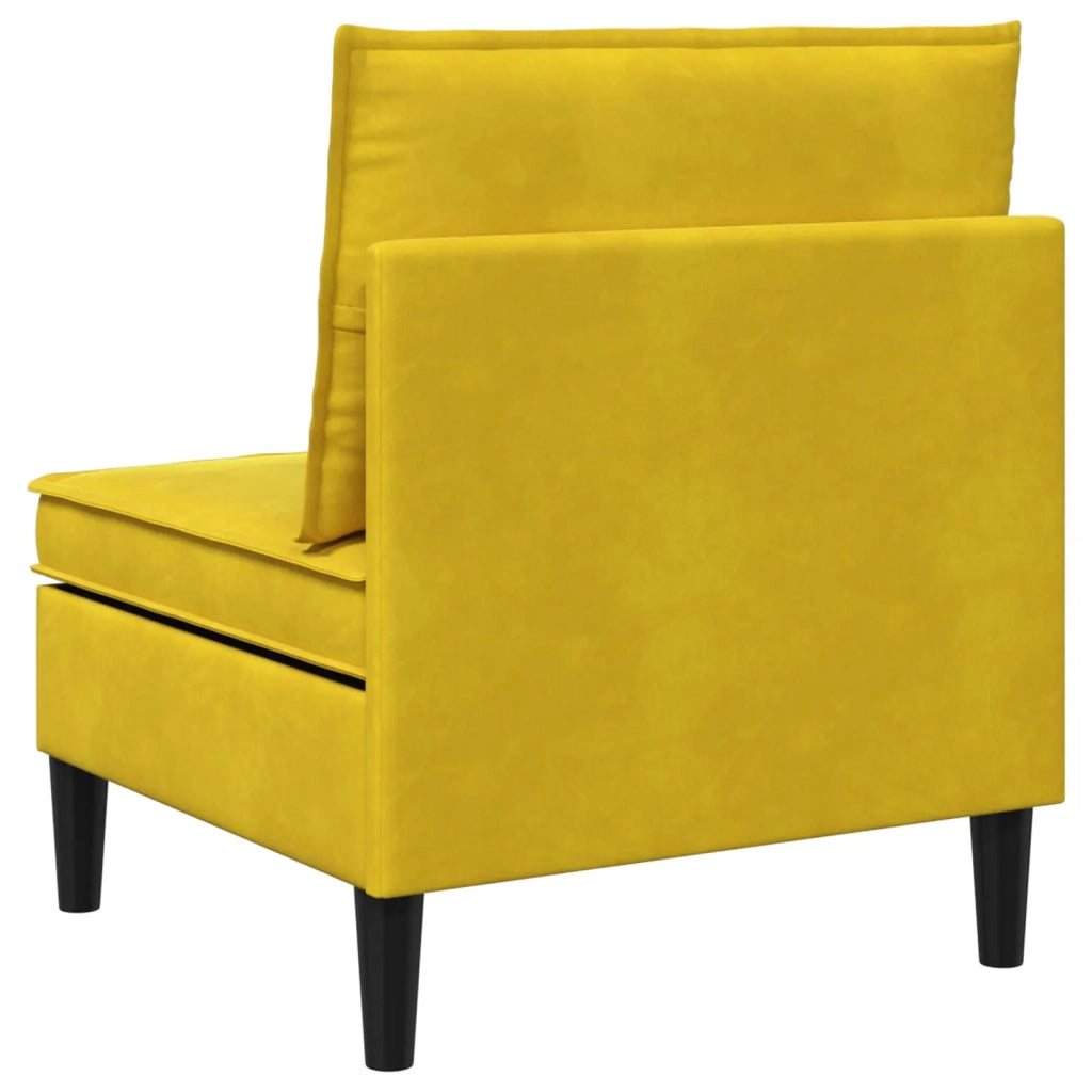Divano Centrale con Spazio di Archiviazione Giallo Velluto 42027111