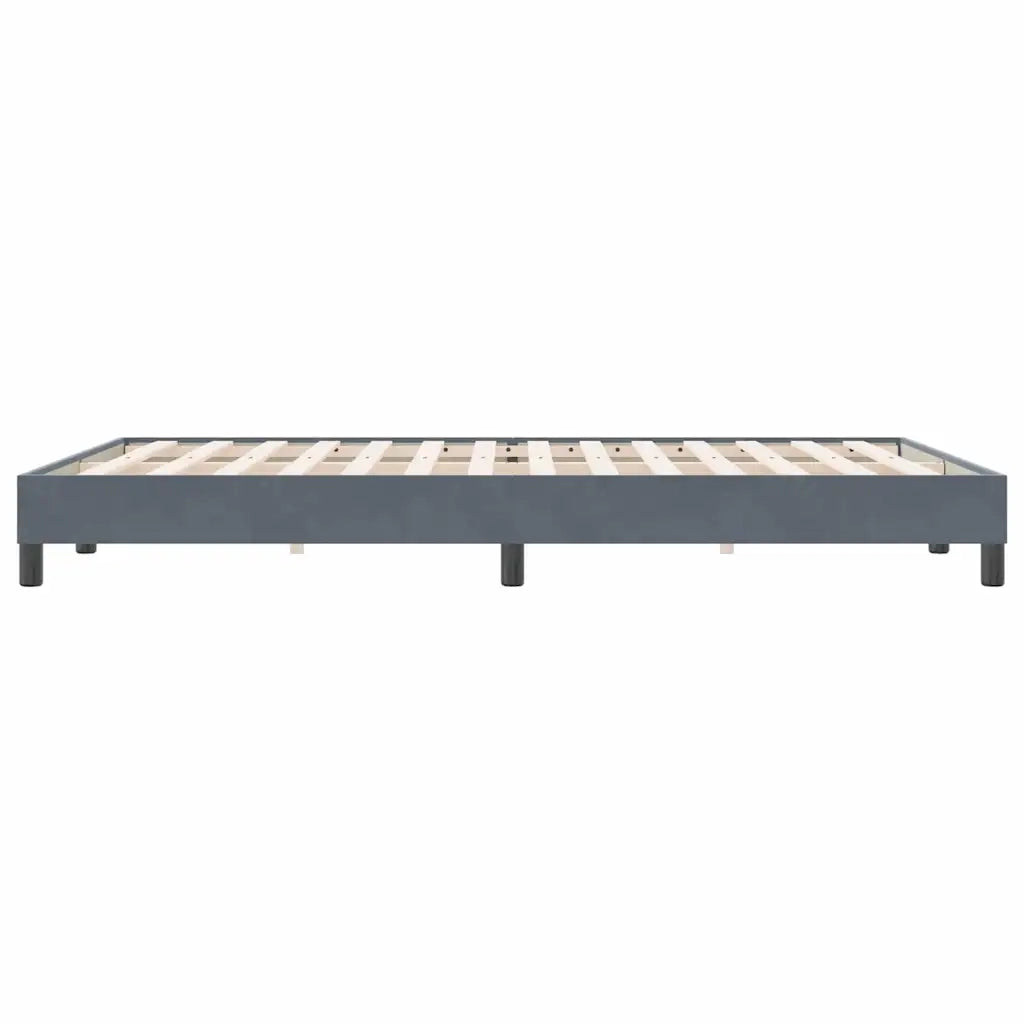 vidaXL Letto a Molle senza Materasso Grigio Scuro 160x220 cm Velluto