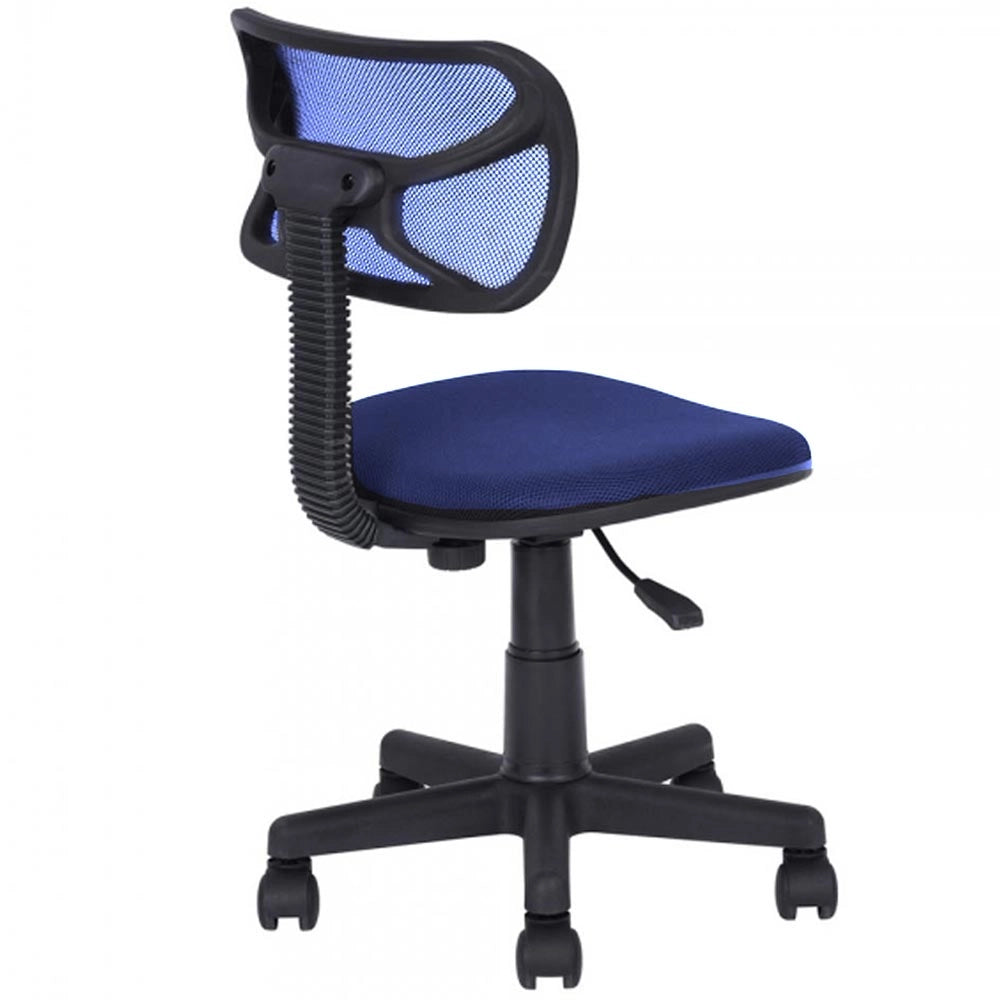 Sedia Girevole Cameretta Ufficio 5 Ruote Scrivania Schienale Traspirante Blu