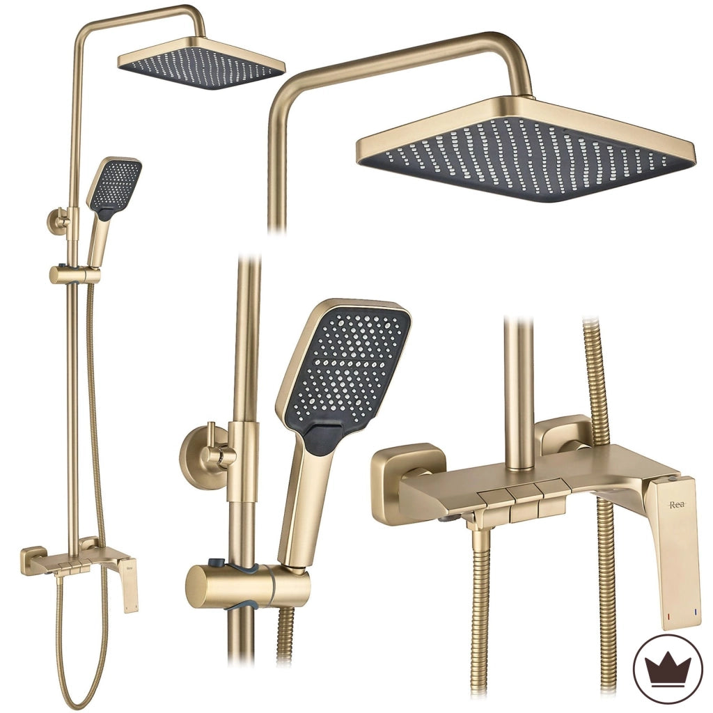 Set Doccia Premium Rea Joe Brush Gold