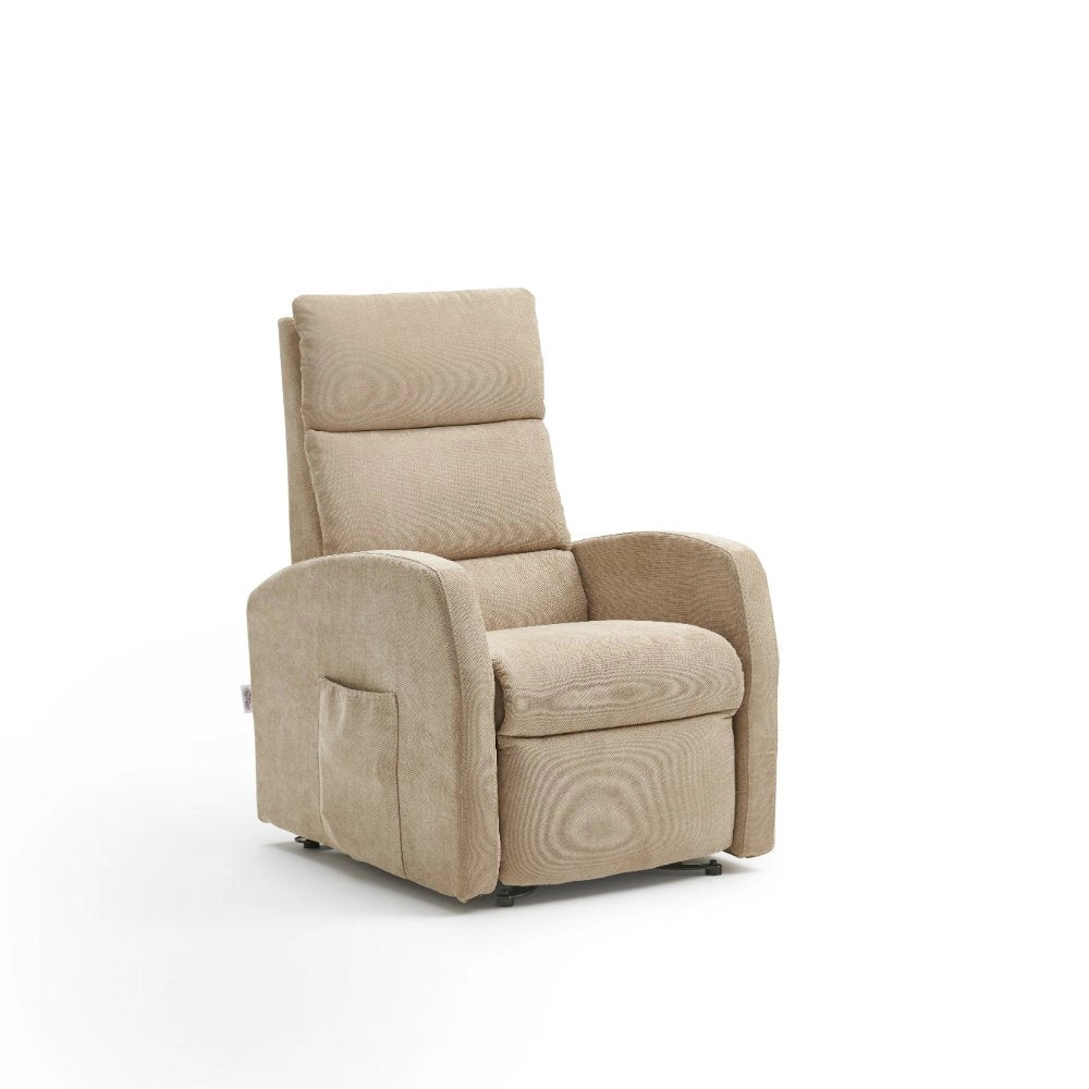 Poltrona Alzapersona Elettrica 2 Motori 72x111x86 cm Martina in Microfibra Dispositivo Medico 1 Beige