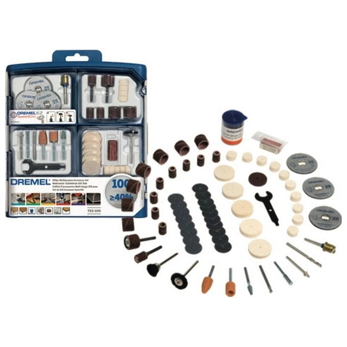 Dremel SC723 EZ SpeedClic Set di Accessori per Utensile Multifunzione 100 Pezzi colore Multicolore